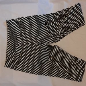 Polka dot pants, size 8/9, black&white.